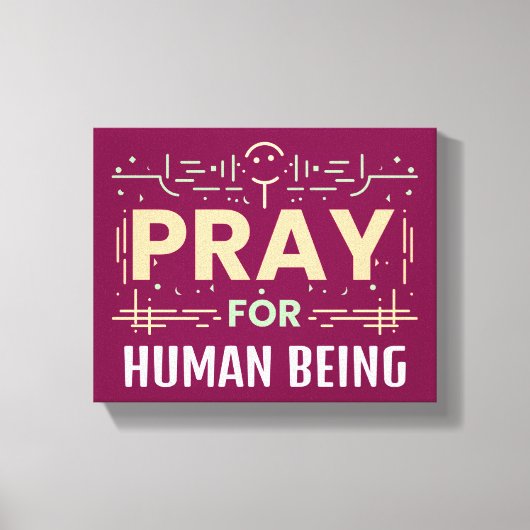 Bid voor de mens canvas afdruk (Voorkant)