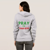 Bid voor de mens hoodie (Achterkant volledig)