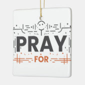 Bid voor de mensheid keramisch ornament (Links)