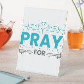 Bid voor de mensheid reclamebord met voetstuk (Insitu)