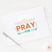Bid voor de mensheid ronde sticker (Envelop)