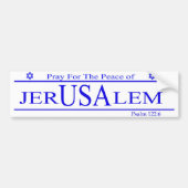 Bid voor de vrede van de JERUSALEM-Bumpersticker Bumpersticker (Voorkant)