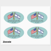 Bid voor de vrede van Jeruzalem-stickers Ovale Sticker (Vel)