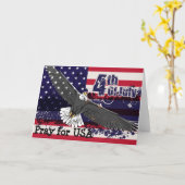 Bid voor de VS - 4 juli Wenskaart Kaart (Gele Bloem)
