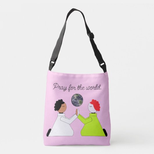 Bid voor de wereld crossbody tas (Achterkant)