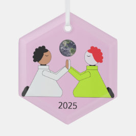 Bid voor de wereld: Lavendel Glas Ornament