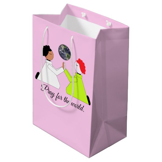 Bid voor de wereld: Lavendel Medium Cadeauzakje (Achterkant Gekanteld)