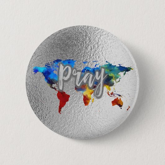 Bid voor de wereld ronde button 5,7 cm (Voorkant)