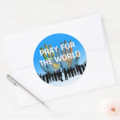 Bid voor de wereld ronde sticker (Envelop)