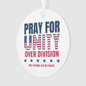Bid voor eenheid Nationale Dag van Gebed Custom Ornament (voorkant)