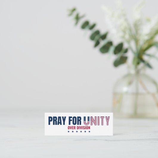 BID VOOR EENHEID OVER DIVISION MINI BLADWIJZER MINI VISITEKAARTJE (Staand voorkant)