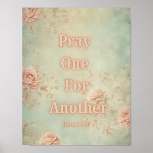 Bid voor elkaar - Jakobus 5:16 Poster (Voorkant)