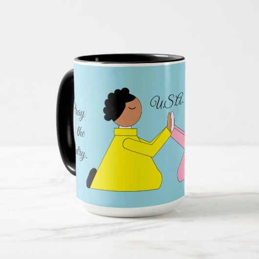 Bid voor het land mok (Voorkant links)