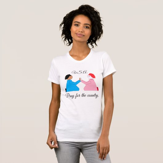 Bid voor het land: Wit T-shirt (Voorkant volledig)