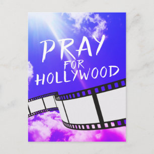 Bid voor Hollywood in Sky Purple Briefkaart