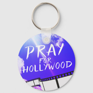 Bid voor Hollywood in Sky Purple Sleutelhanger