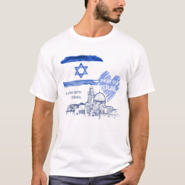 Bid voor Israël. Ik sta achter Israël. Joods. T-shirt