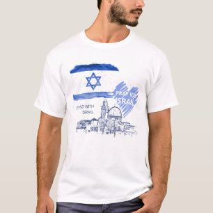 Bid voor Israël. Ik sta achter Israël. Joods. T-shirt