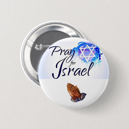 Bid-voor-Israël_ Ronde Button 5,7 Cm (Voorkant /achterkant)