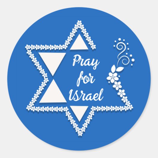 Bid voor Israël Ronde Sticker (Voorkant)