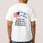 Bid voor Israël, zegen hun land shirt (Achterkant)