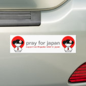 Bid voor Japan Kokeshi-pop Bumpersticker (Op auto)
