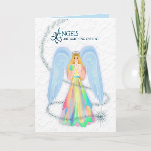 Bid voor je Angelic Angel Wenskaart Aankondiging (Voorkant)