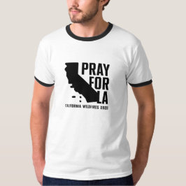 Bid voor LA California 2025 wildfire Basic Ringer T-shirt