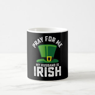 Bid Voor Me Mijn Man Is Iers St. Patrick's Day Koffiemok