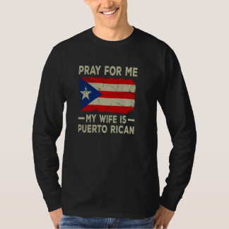 Bid voor mij Mijn vrouw is Puerto Rican Husband T-shirt
