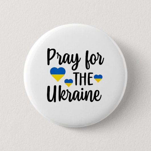 Bid voor Oekraïne Hart Ronde Button 5,7 Cm (Voorkant)