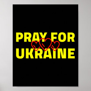Bid Voor Oekraïne Met Oekraïne T-shirt Bid Voor Oe Poster