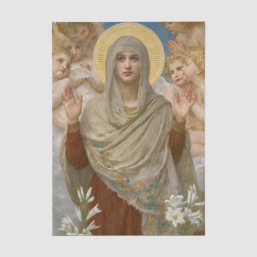 Bid Voor Ons door William Bouguereau  Tissuepapier (Voorkant)