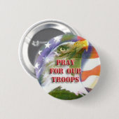 Bid voor onze Button van de troepen (Voorkant /achterkant)