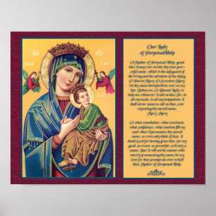Bid voor onze Dame van Perpetual Prayer. Poster