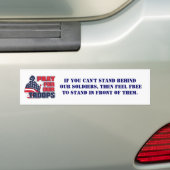 Bid voor onze troepen bumpersticker (Op auto)