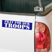 Bid voor onze troepen bumpersticker (Op Truck)