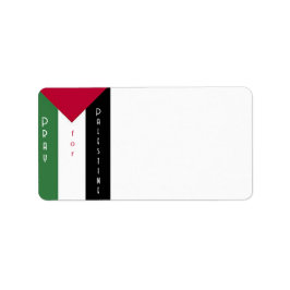 Bid voor Palestina adreslabels Etiket