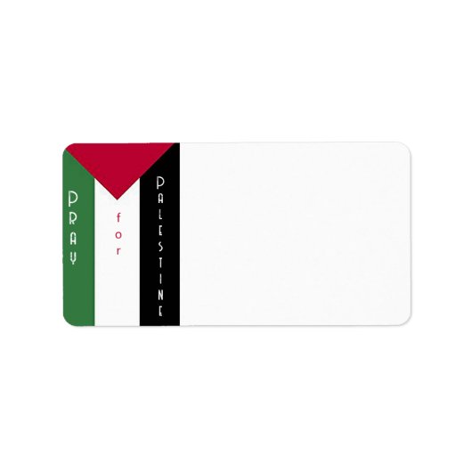 Bid voor Palestina adreslabels Etiket (Voorkant)