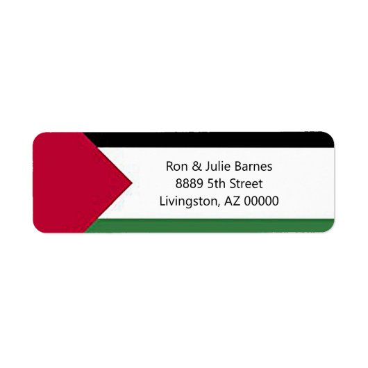 Bid voor Palestina Retouradreslabels Etiket (Voorkant)