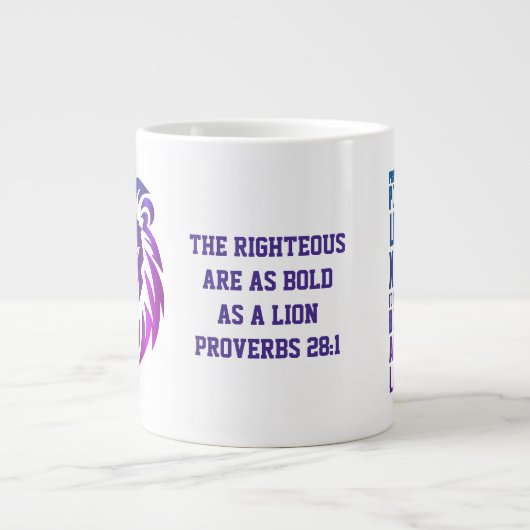 Bid voor paus Leo XIV Christelijke leeuw Grote Koffiekop (Voorkant)