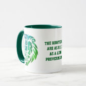 Bid voor paus Leo XIV Christelijke leeuw Mok (Voorkant links)