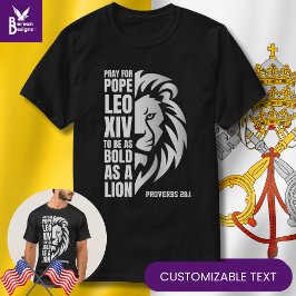 Bid voor paus Leo XIV Christelijke leeuw T-shirt