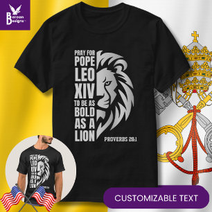 Bid voor paus Leo XIV Christelijke leeuw T-shirt