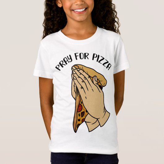 Bid voor Pizza, Grappige Pizza Lover T-shirt (Voorkant)
