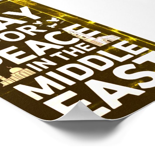 Bid voor vrede in het Midden-Oosten Poster (Hoek)