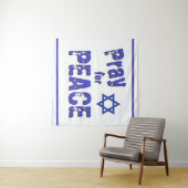 Bid voor vrede Israel Grunge Font Wandkleed (In Situ (horizontaal))