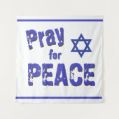 Bid voor vrede Israel Grunge Font Wandkleed (Voorkant)