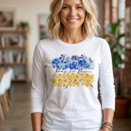 Bid voor Vrede & Vrede in Oekraïne & Waterverf. Tri-Blend Shirt