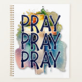 Bid waterverf met het kruis planner (Voorkant)